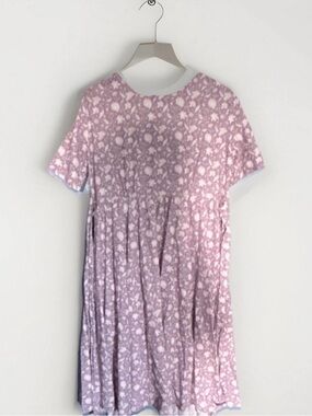 Super Cute Dresses Women's Lavender Floral Midi Dress with Short Sleeves